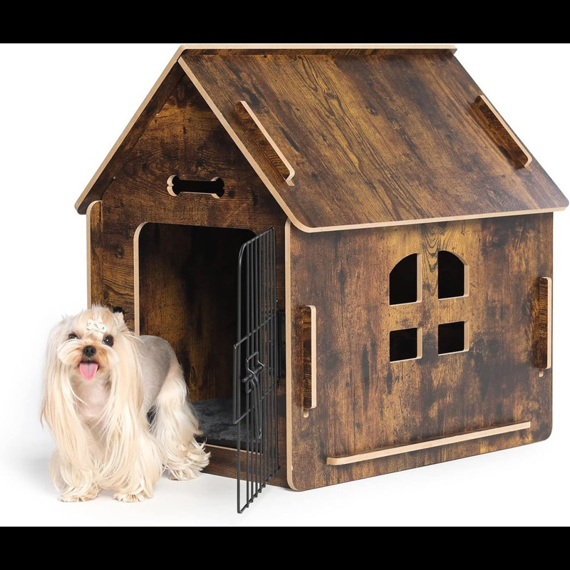 Tucker Murphy Pet™ Byrn Wooden Pet House Indoor w/ Roof Dog house